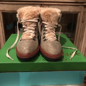 Kate Spade Faux Fur Shimmer Boots